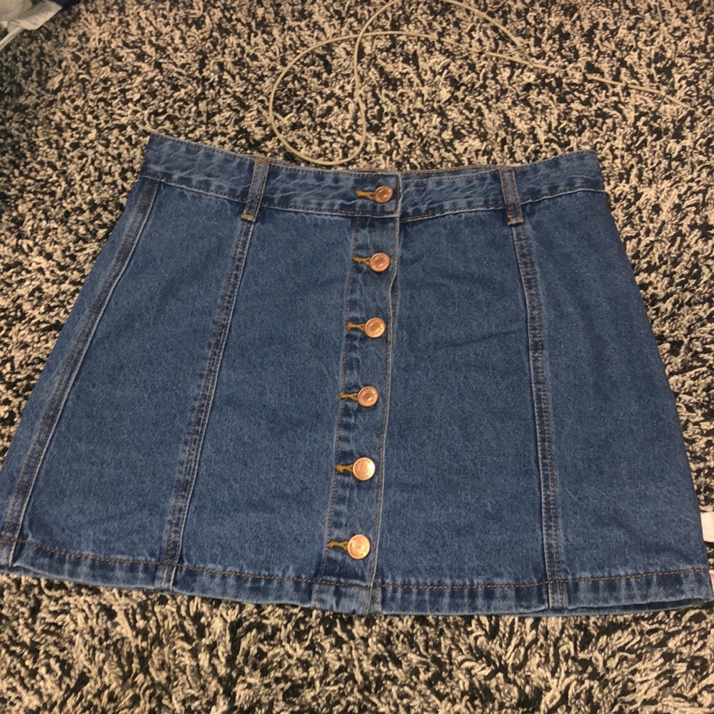 Button down Jean skirt